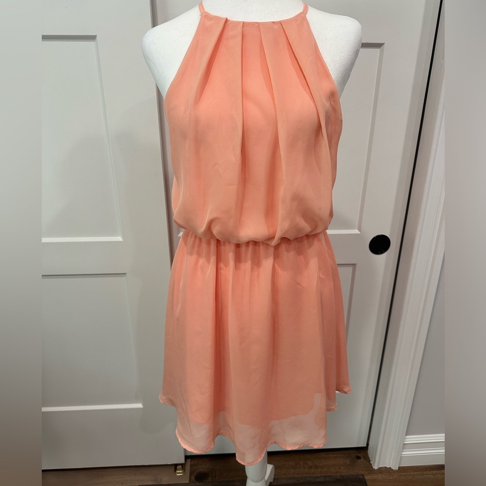 Papaya peach mini dress for women/teens